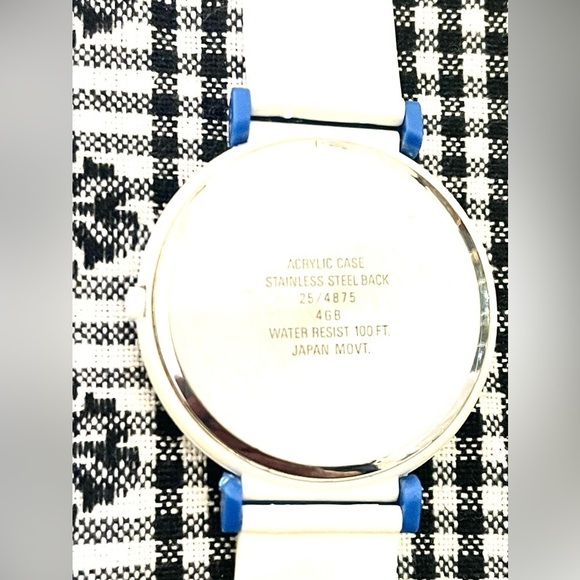 ARMITRON Rare Vintage 1990s AWATCH Quartz Analog Water Resistance 100 White Blue - Picture 5 of 6